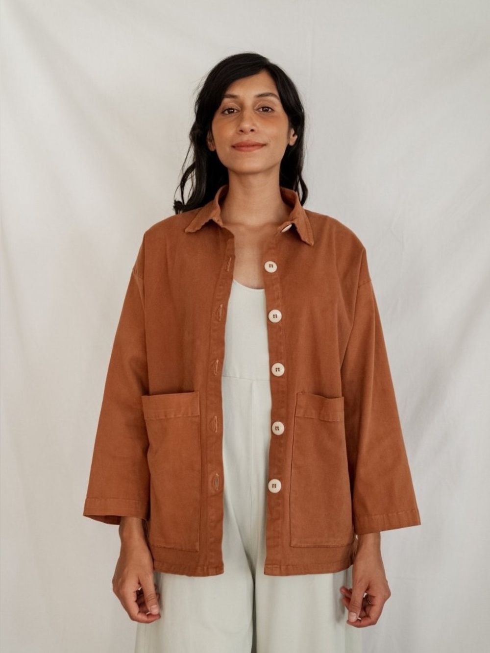 Mien Studios Painter’s Jacket in Saddle Brown